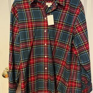 J Crew Plaid Button-Up Shirt
